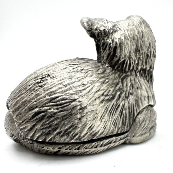 Cat & Fairy Pewter Tooth Fairy Box By OAW 2002 Vtg - Picture 6 of 7